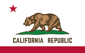 Concrete Barriers California Flag