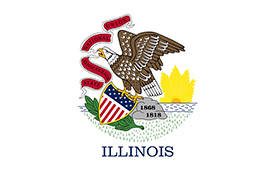 Concrete Barriers Illinois Flag