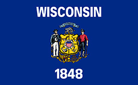 Concrete Barriers Wisconsin Flag