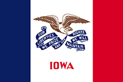 Concrete Jersey Barriers Iowa Flag