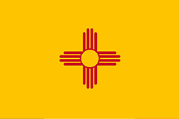 Concrete Jersey Barriers New Mexico Flag